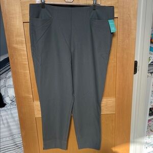 NWT Maurices Light Gray Pull-On Pants with Front Pockets